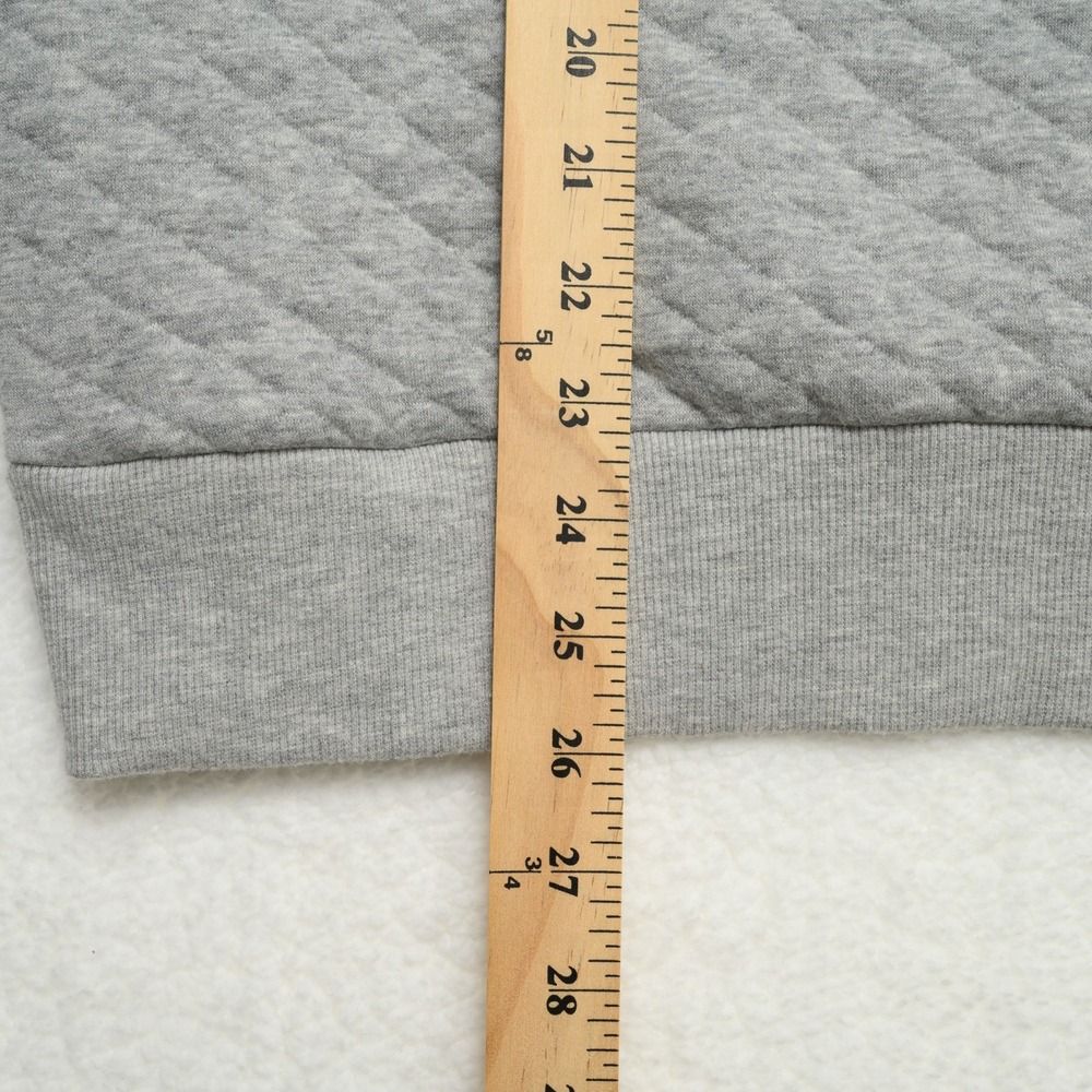 NFL Houston Texans Sweatshirt Women's Sz M Grey NFL Team Quilted Quarter Snap - Picture 10 of 10